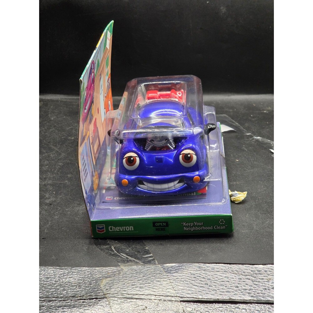 Chevron Cars Pax Power Blue Car w/ Gas Can Accessory New Sealed 2003